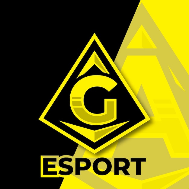 Vector letter g esport logo driehoek esport logo ontwerp sjabloon badge esport logo illustratie vector