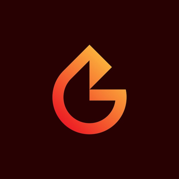 Letter g fire logo