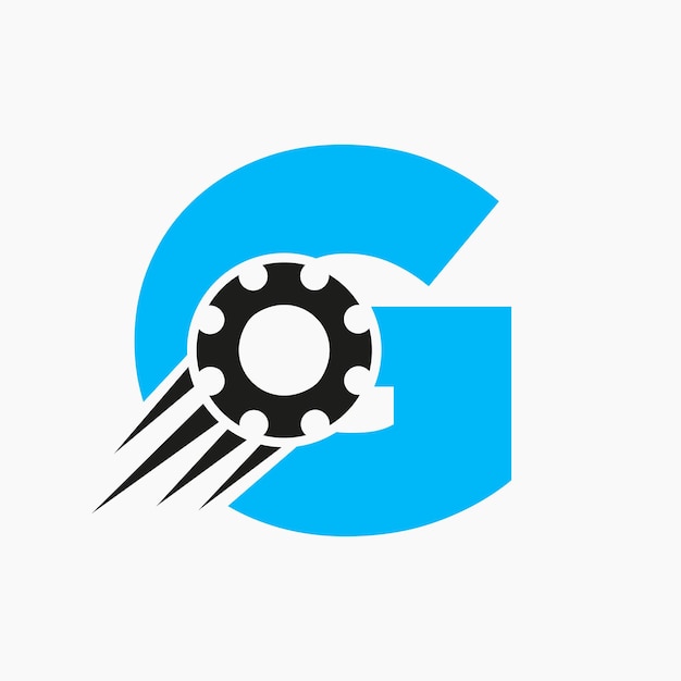 Letter G Gear Tandrad Logo Automotive Industrieel Pictogram Gear Logo Auto Reparatie Symbool
