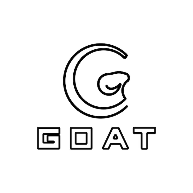 Буква G Goat Head LogoVector иллюстрация