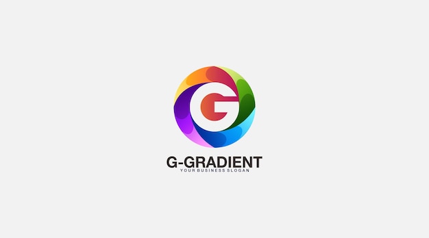 Lettera g gradiente logo design illustrazione vettoriale