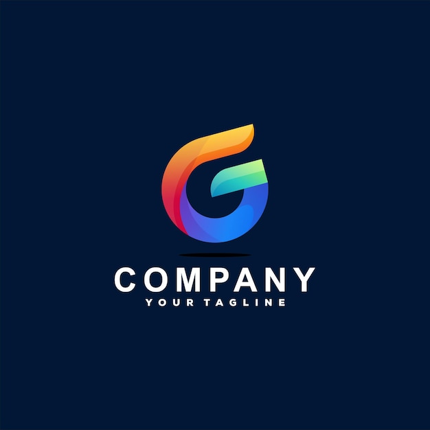 Letter g gradient logo design