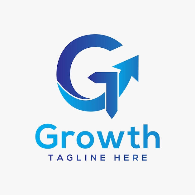 Letter G Growth logo design vector