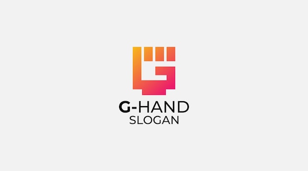 letter g hand vuist symbool logo ontwerp vector