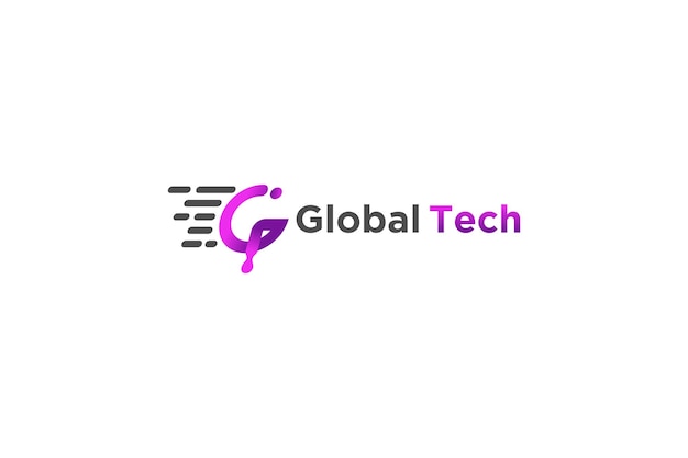 Буква g первоначальный дизайн логотипа с эффектом движения символ современной технологии бизнес-символ