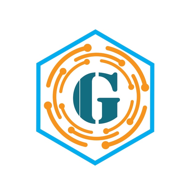 アプリケーションまたは企業アイデンティティの文字 G ロゴ アイコン デザイン テンプレート要素 G 文字ロゴ ビジネス プロフェッショナルのロゴのテンプレート