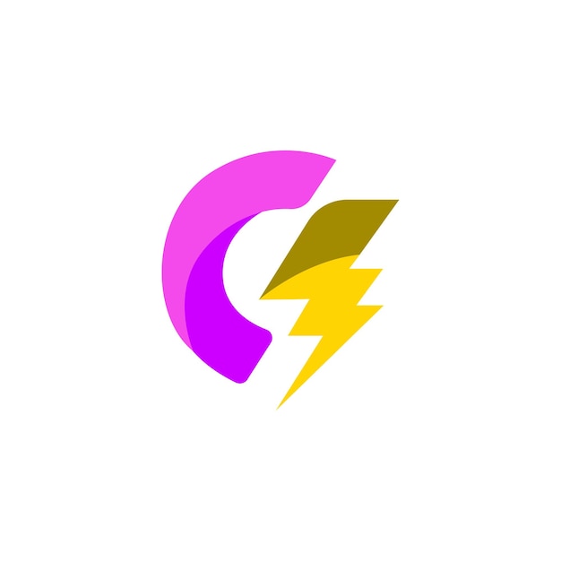 Letter G-logo met bliksempictogram