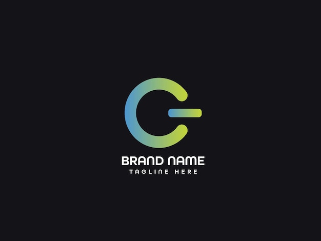 Letter g-logo met een verloopkleur