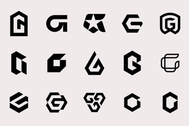 Letter g logo type template