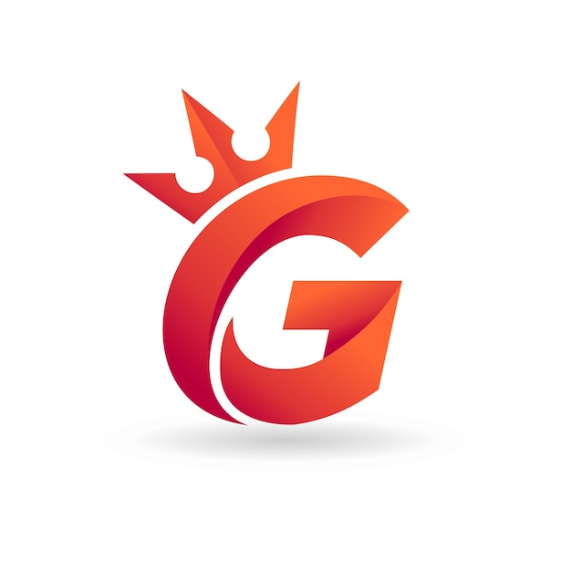 letter G logo with crown concept