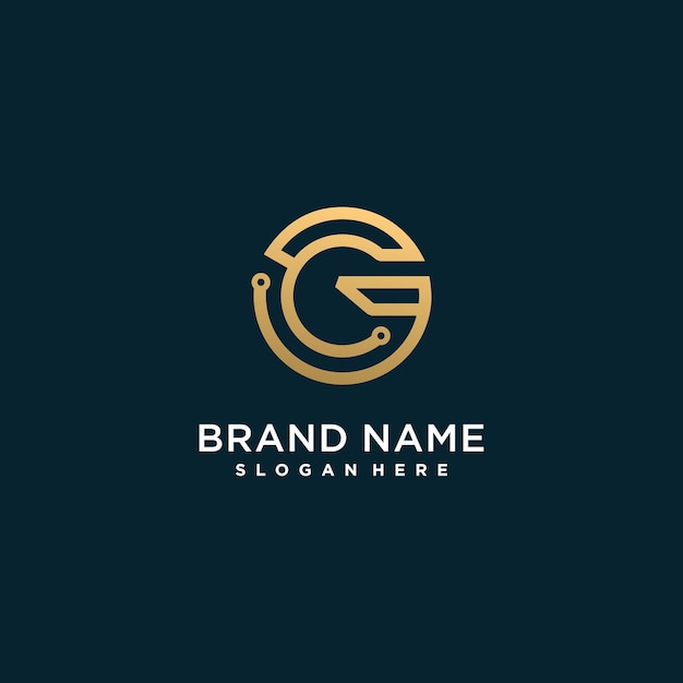 Вектор Логотип буквы g с современной золотой креативной концепцией для компании или человека premium векторы часть 1