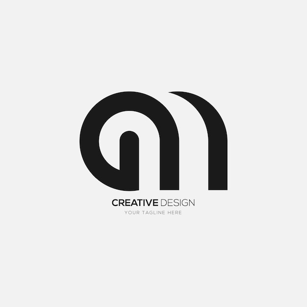 Vector letter g m modern monogram logo design