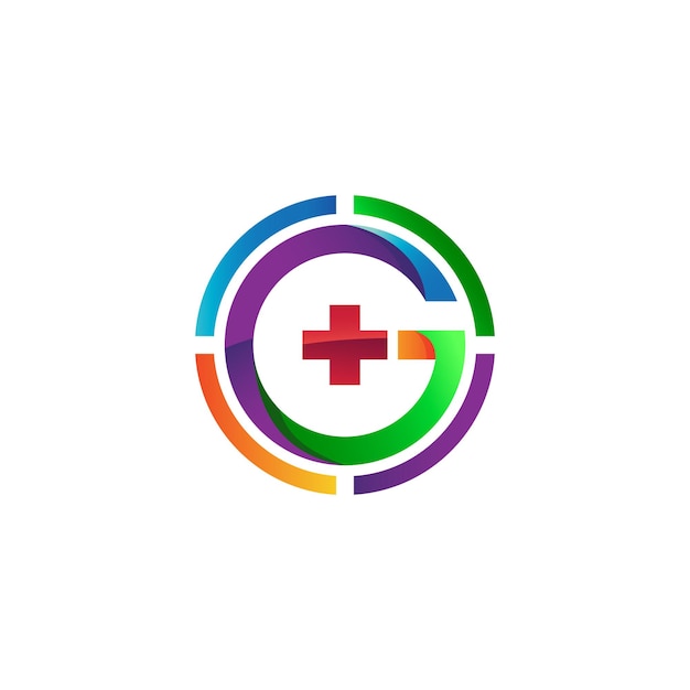 Design del logo medico della lettera g