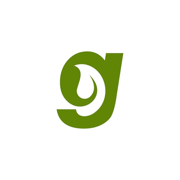 letter g met bladpictogram logo