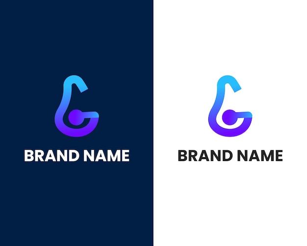 letter g met connect logo-ontwerpsjabloon