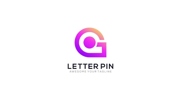 Letter g met locatie symbool logo ontwerp pictogram vector