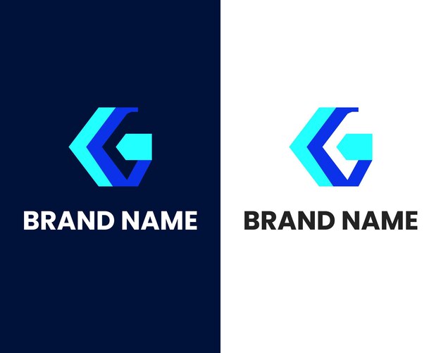 Letter g modern logo design template