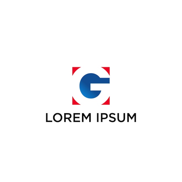 글자 g 현대 로고 디자인