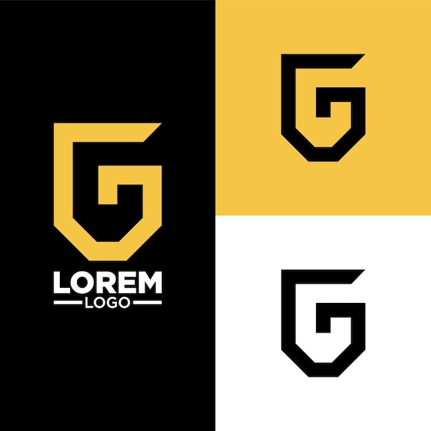 Letter G Modern Shape Logo Design Element suitable for business logo design