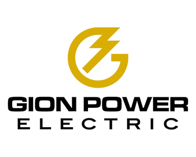 Letter g monogram electric power logo design.