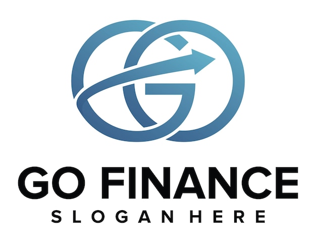 letter G amp O Financial Logo Vector