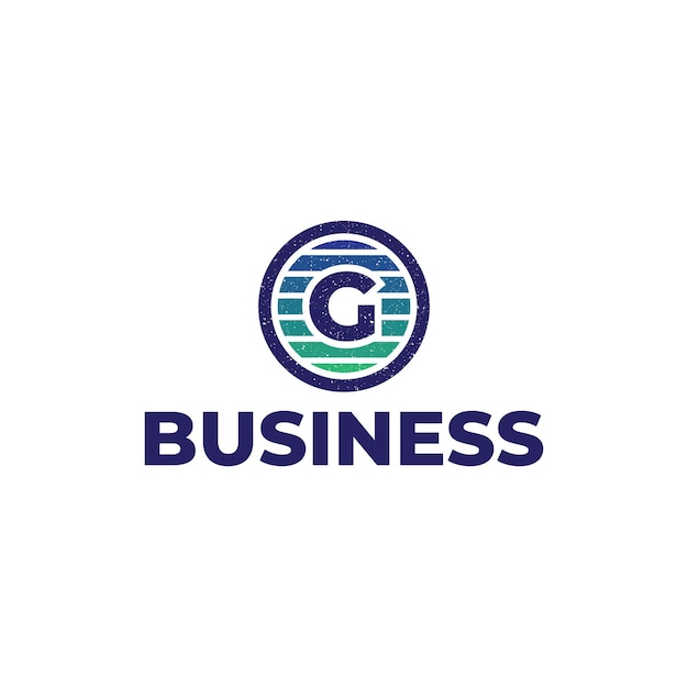 Letter G Outdoor vintage logo ontwerpsjabloon buiten logo met grunge geïsoleerd op een witte achtergrond