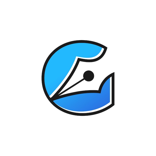 Letter G Pen Logo ontwerpsjabloon inspiratie vectorillustratie