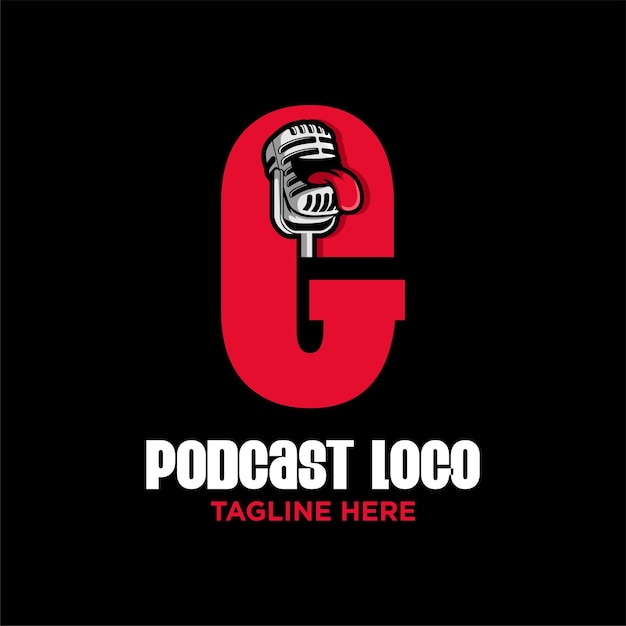 Vector letter g podcast logo ontwerp sjabloon inspiratie, vectorillustratie.