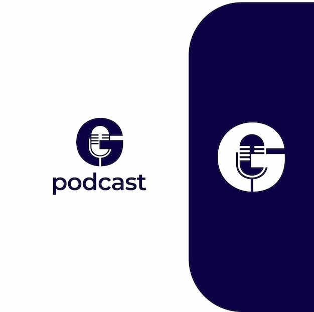 Letter G Podcast Record Logo Icon Design