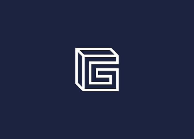буква g квадрат логотипа дизайн значка векторный дизайн шаблон вдохновение