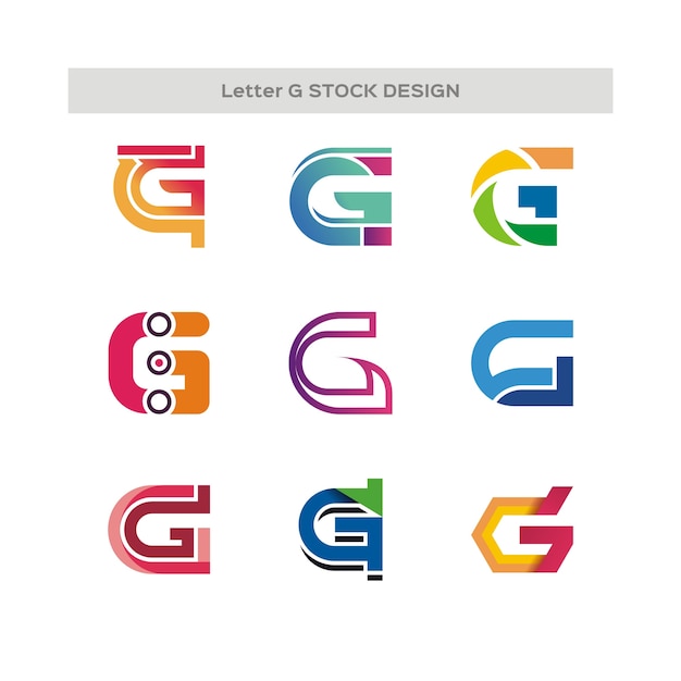 편지 G 주식 디자인 로고