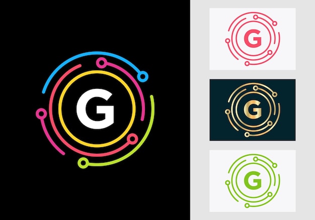 Letter G Technology Logo Design. Network Logo Symbol