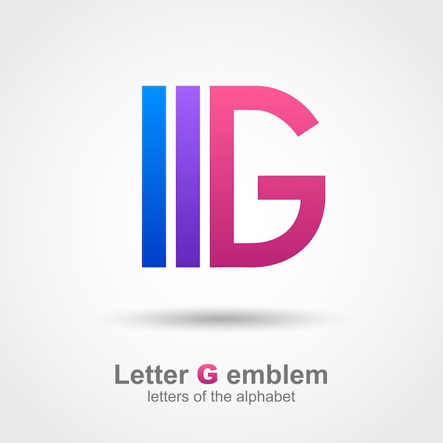 Lettera g logo vettoriale tipo di concetto abc come logo lettere dell'alfabeto