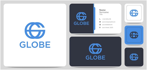 letter G voor globe logo ontwerp vector aarde planeet wereld