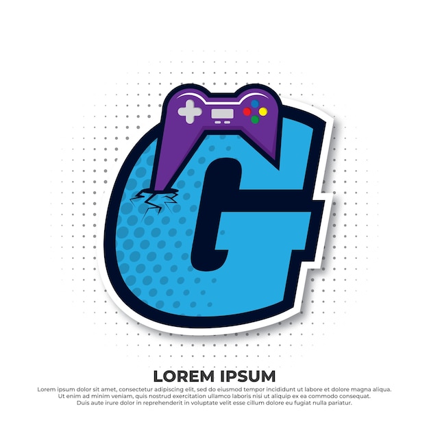 Letter G with game icon Gaming Console Esport Logo Designs with pop style