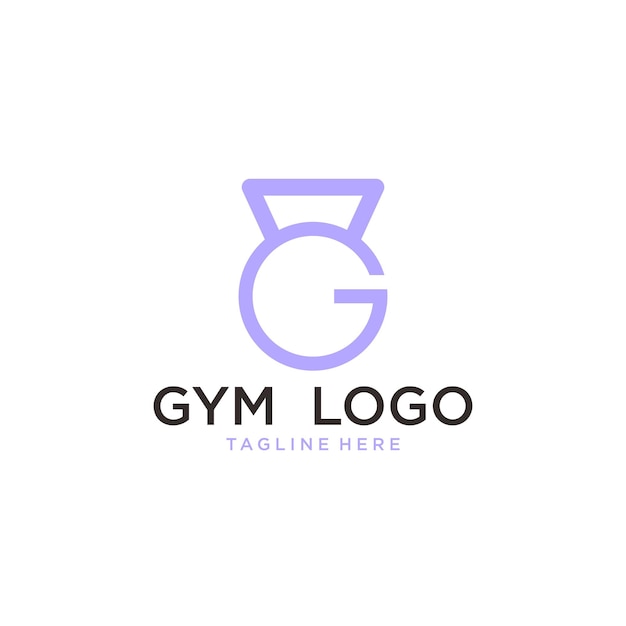 letter g with gym logo design