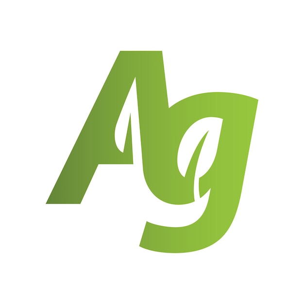 Vector letter g and a with leaf logo