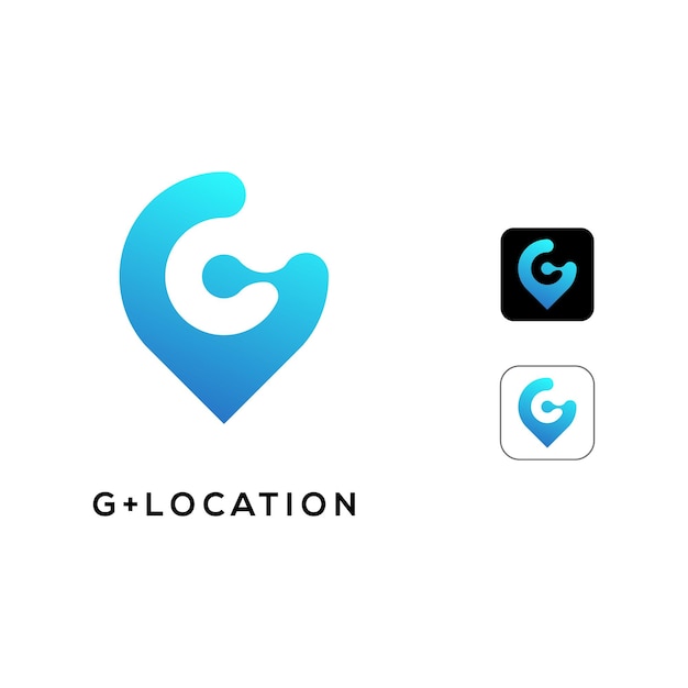 Letter G with location icon design