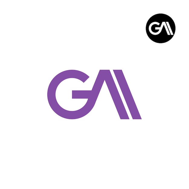 Вектор Дизайн логотипа монограммы буквы гаи