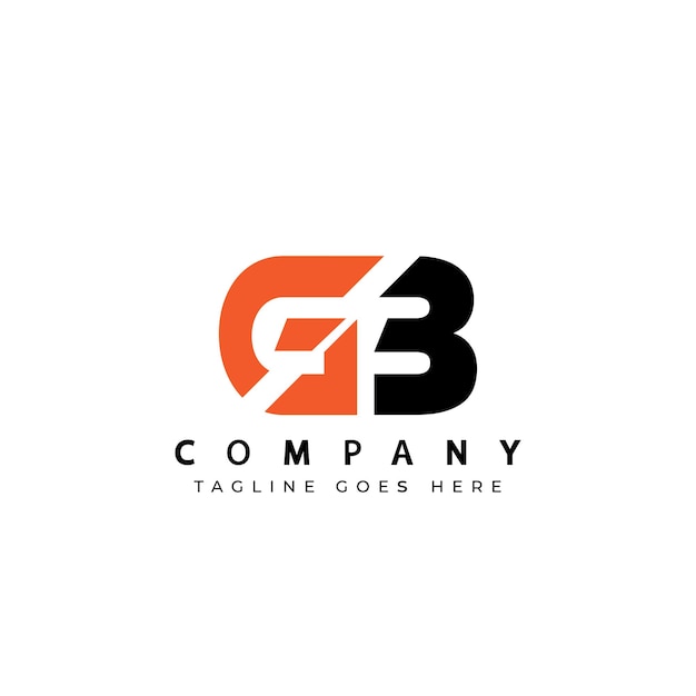 Vector letter gb or bg logo design