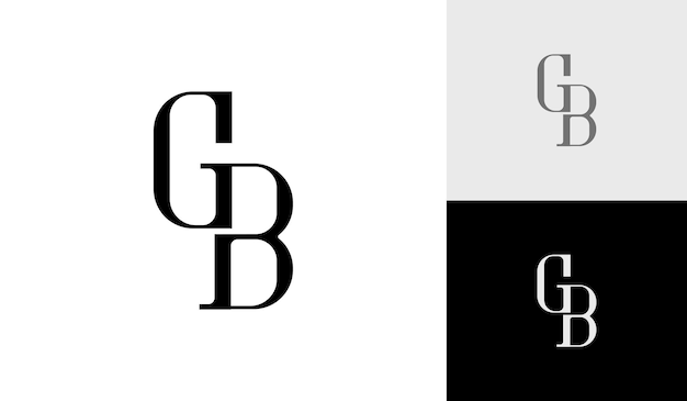 Letter GB initial monogram logo design