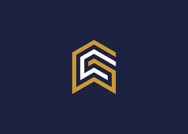 буква gc с логотипом дома иконка дизайн векторный дизайн шаблона вдохновение