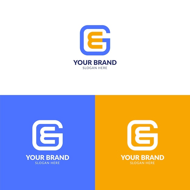 Letter GE-logo ontwerp