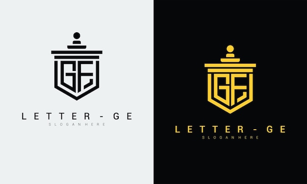 Letter ge-logo pictogram ontwerpsjabloon premium vector Premium Vector