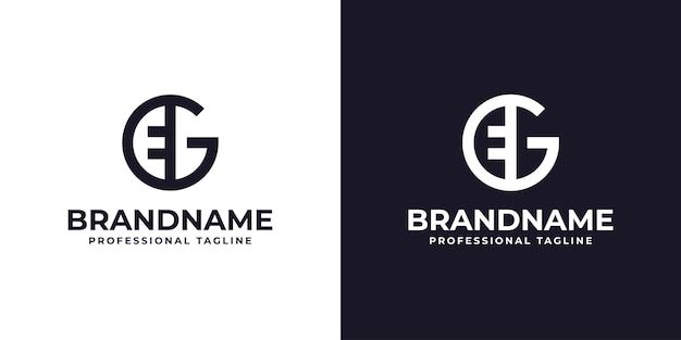 Вектор Буква ge или логотип eg подходит для любого бизнеса с инициалами eg или ge.