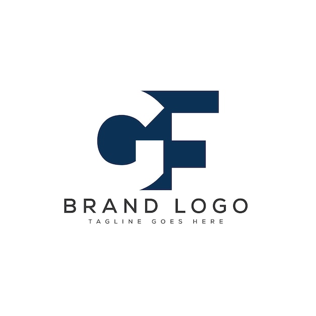 Vettore gf logo design vector letter template design per il marchio