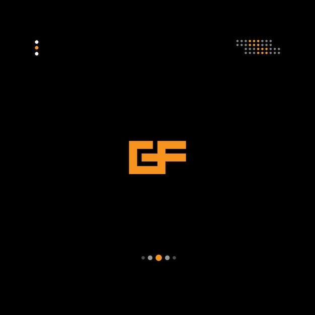 Вектор Значок логотипа letter gf