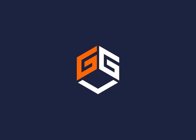 letter gg with hexagon logo icon design vector design template inspiration