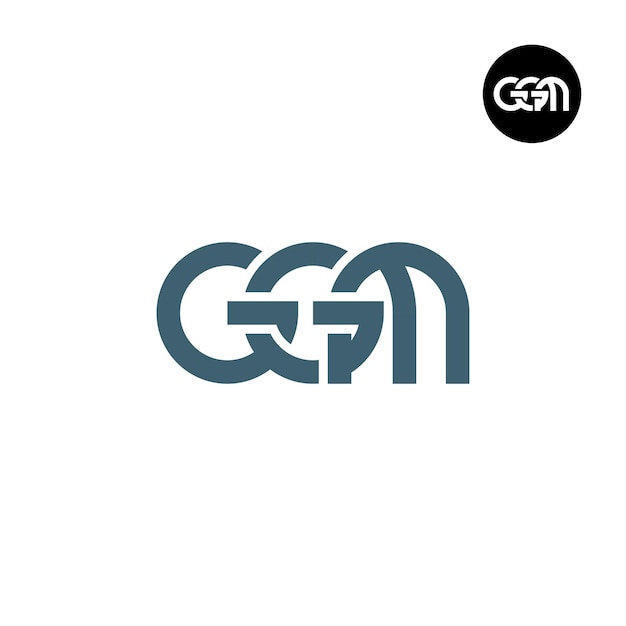 Вектор Дизайн логотипа буквы ggm monogram