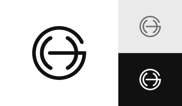 Letter GH initial monogram logo design